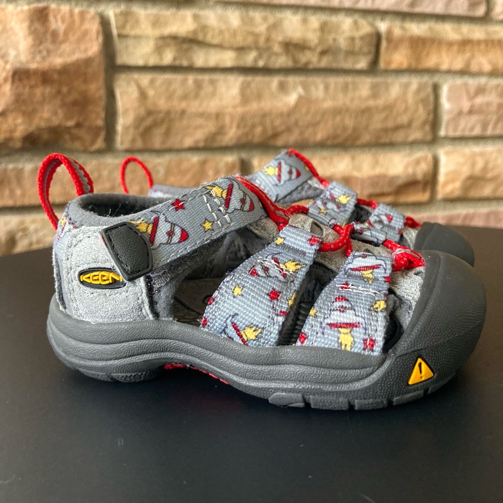 Keen Kids Gray and Red Sandals